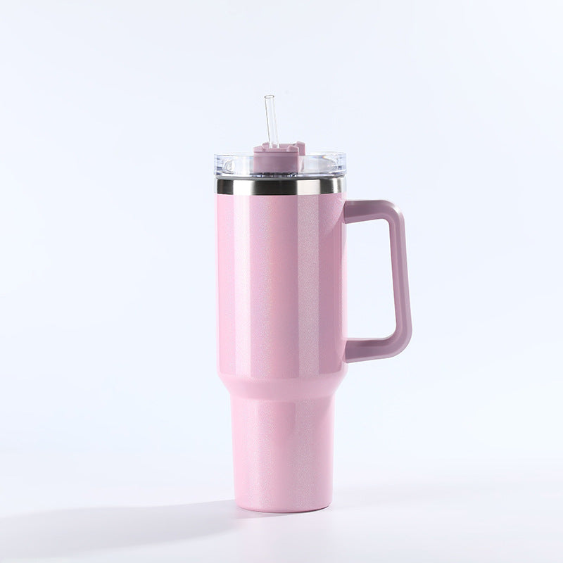 Wholesale Tumbler Stainless Steel 40oz Rainbow Paint Handle Cup Car Cup Ice Bullies Cup