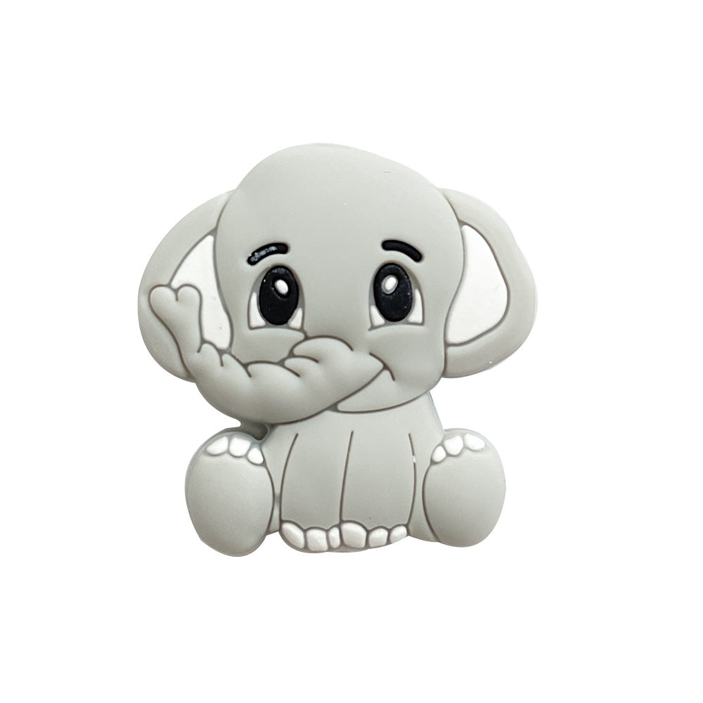 Al por mayor 5 piezas 28.5*29 mm de cuentas de silicona de elefante