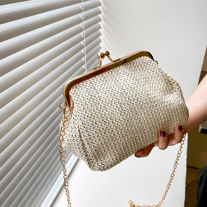 Wholesale PU Straw Seashell Shoulder Bag