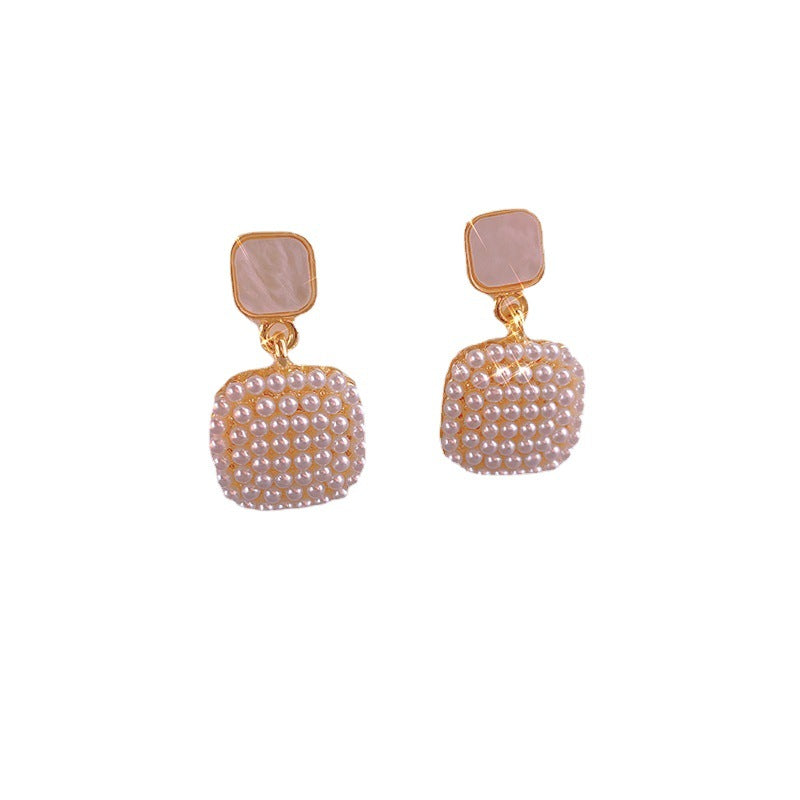 Pendientes De Aleación De Perlas De Cubo al por mayor