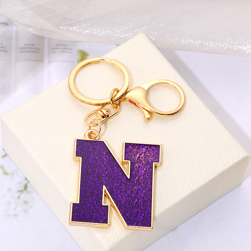 Wholesale Creative Alloy Jewelry 26 English Alphabet Keychain