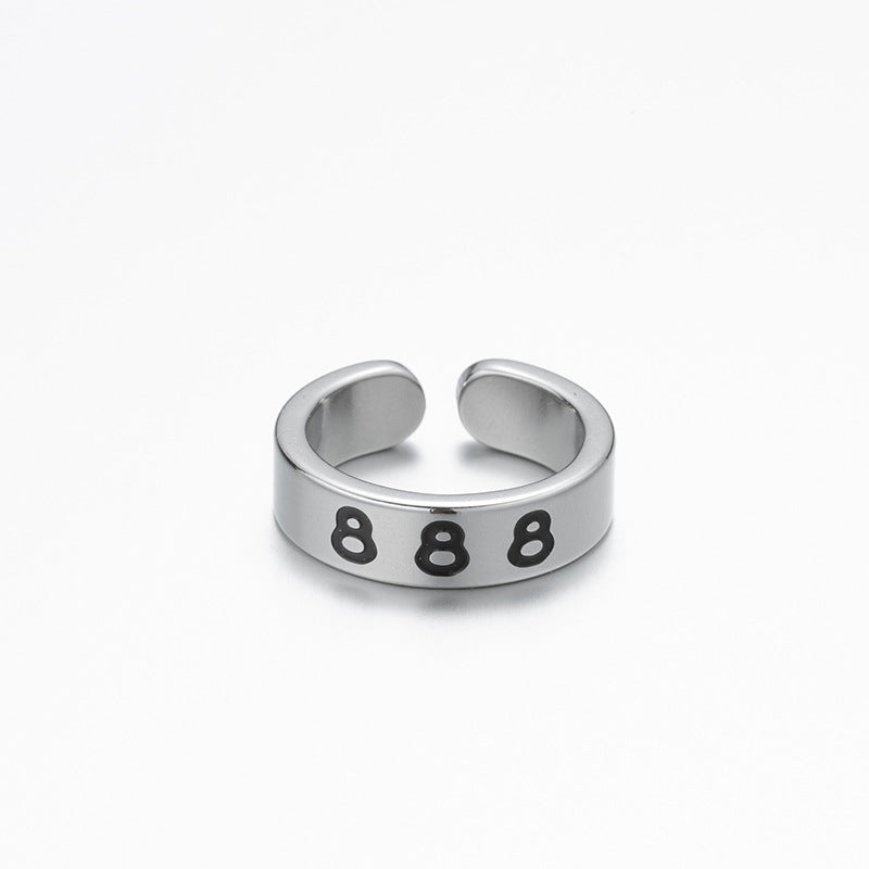 Wholesale Lucky Angel Numbers Stainless Steel Rings
