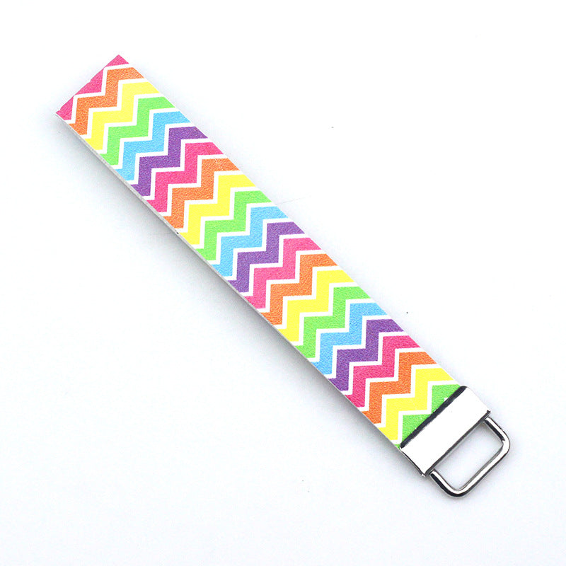 Venta al por mayor Llavero de cordón de cuero PU