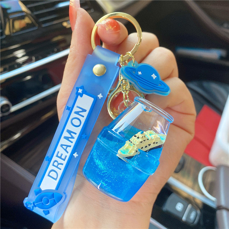 Llavero de botella flotante de crucero acrílico acrílico al por mayor