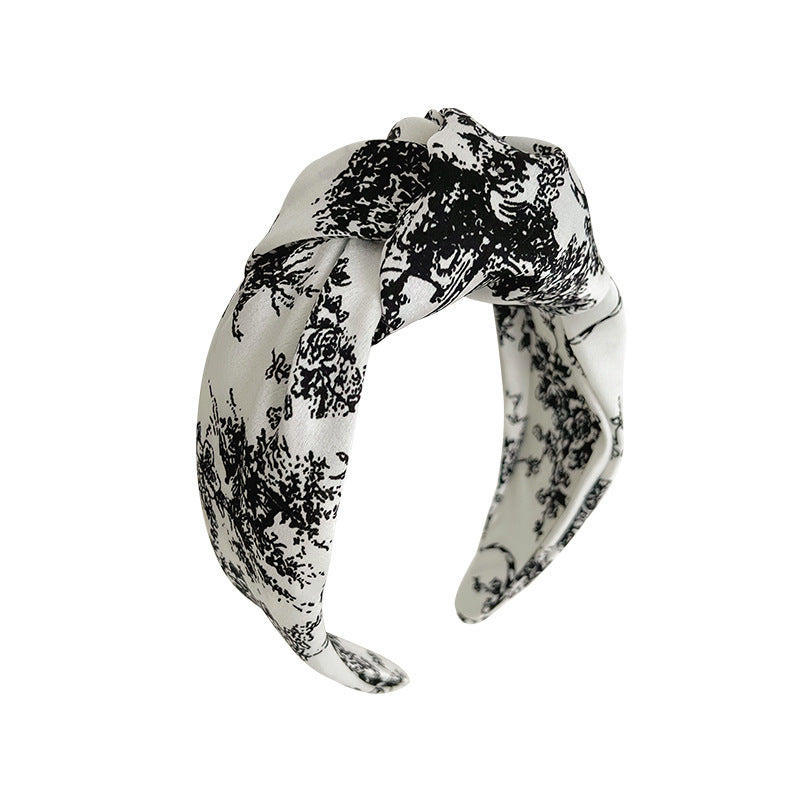 Diadema anudada con estampado de tela al por mayor