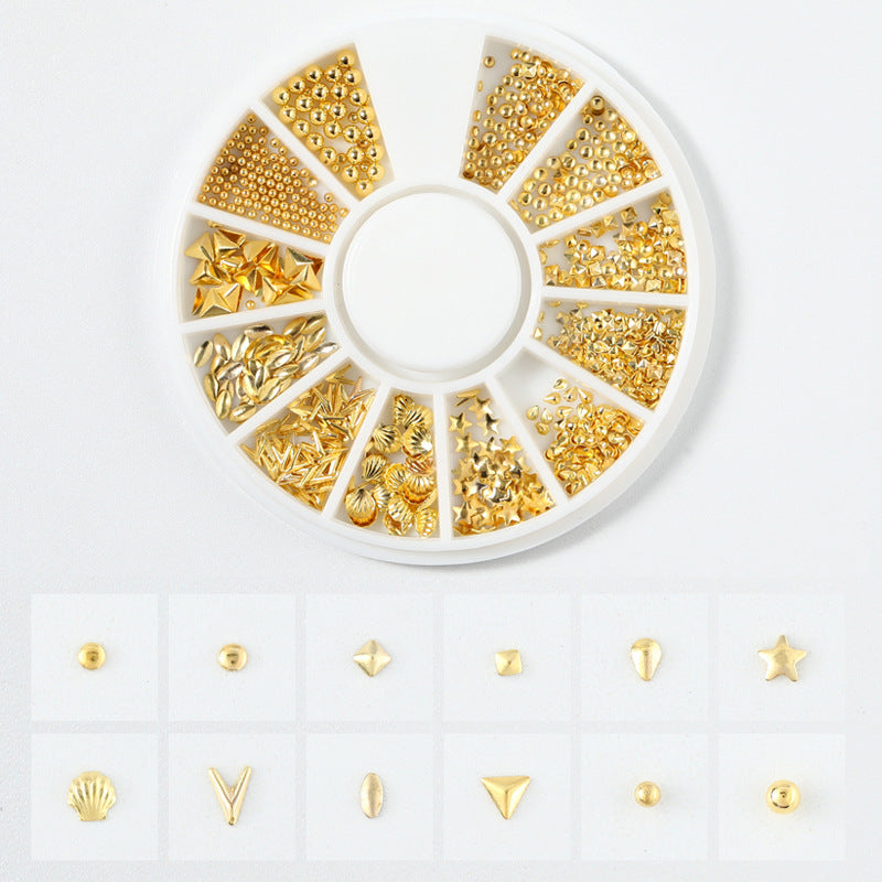 Decoración de mejora de uñas de aleación con remaches de estrella y luna al por mayor