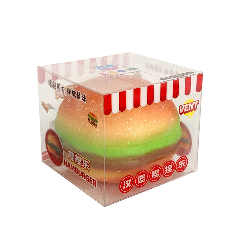 Wholesale Creative Plastic Burger Stress Reducing Toys