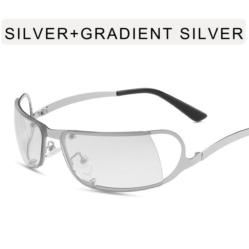 Wholesale PC Y2K Futuristic Sense of Technology One-Piece Sunglasses
