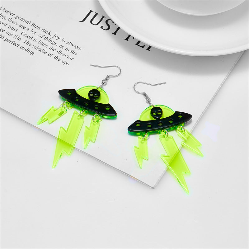 Wholesale Cartoon Alien Acrylic Earrings