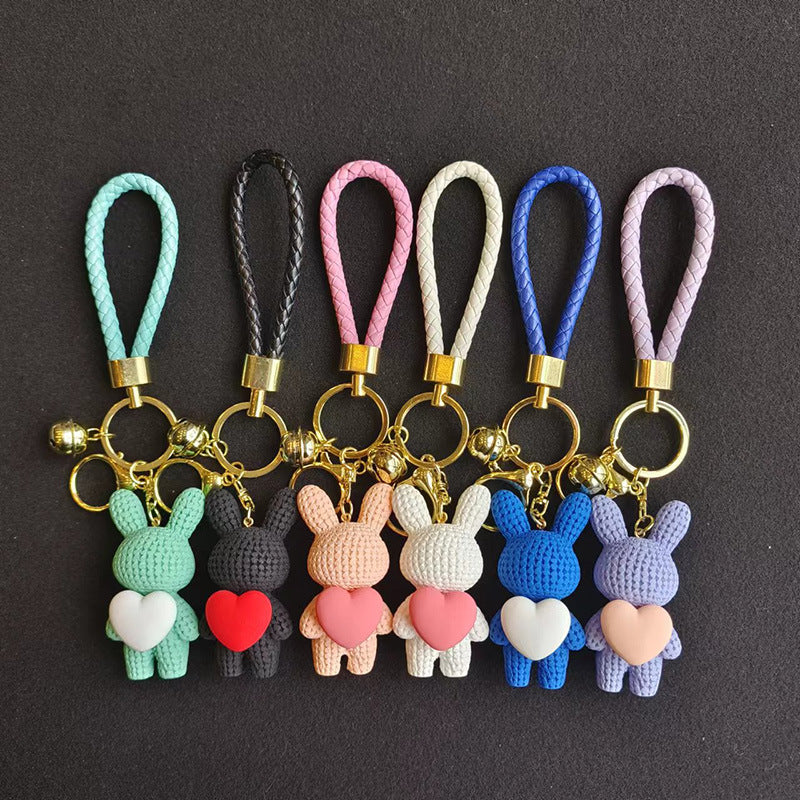 Wholesale Cartoon Resin Love Rabbit Keychain