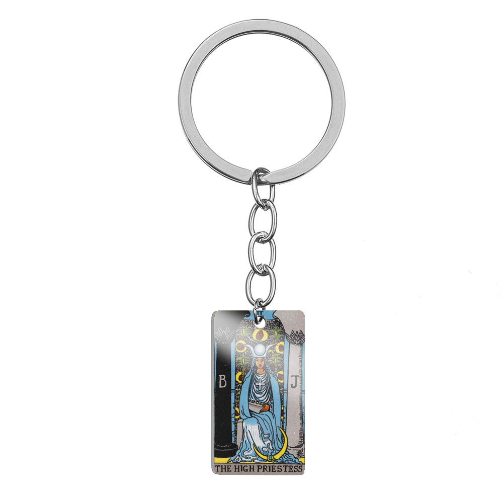 Wholesale Tarot Color Printing Stainless Steel Keychain