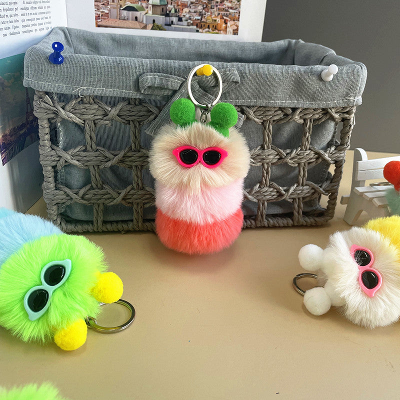Wholesale New Cute Caterpillar Plush Keychain