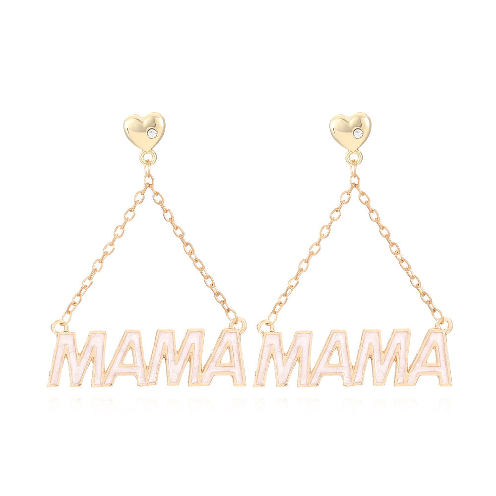 Pendientes de aleación con letras MAMA para el Día de la Madre al por mayor