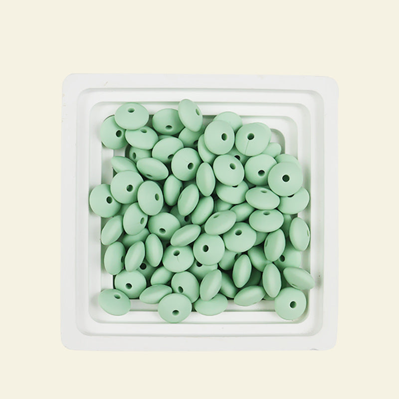 Wholesale Silicone Abacus Beads 12mm Silicone Flat Beads DIY Craft