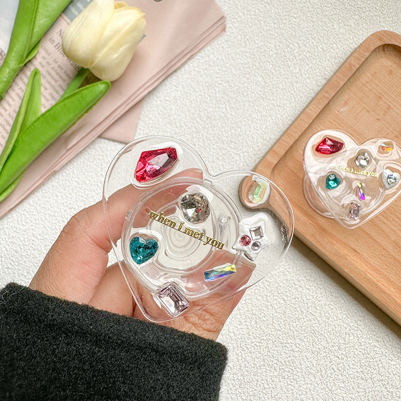 Amor al por mayor Love Rhinestone Plastic Mobile Airbag Soports