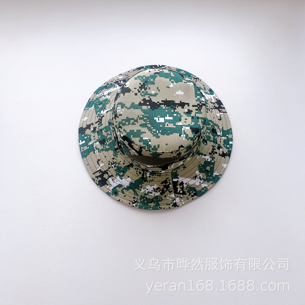 Wholesale Cotton Kids Sunshade Camouflage Bucket Hat