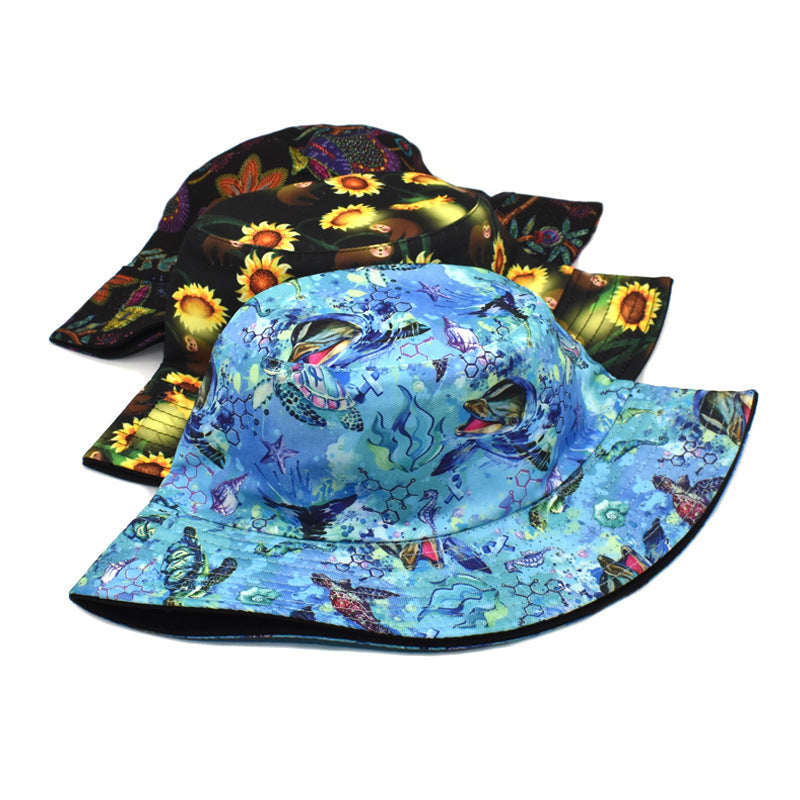 Wholesale Polyester New Chrysanthemum Printing Fisherman Hat