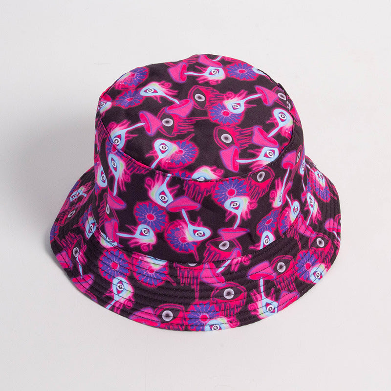 Venta al por mayor Tie Dye sombrero de cubo de poliéster de doble cara