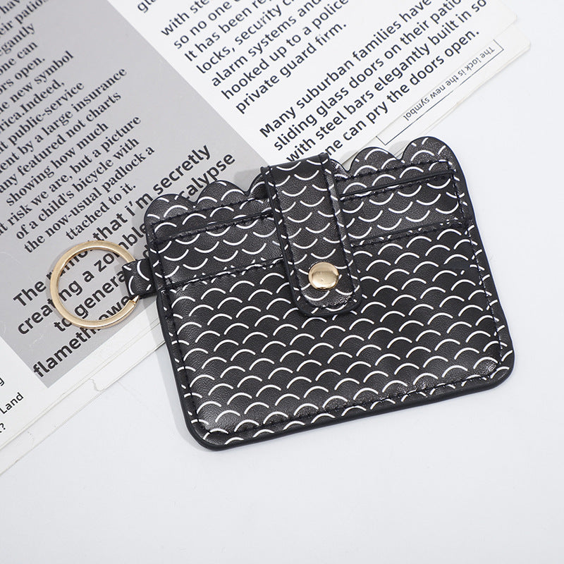 Llavero de tallador de cartas de girasol leopardo de cuero al por mayor