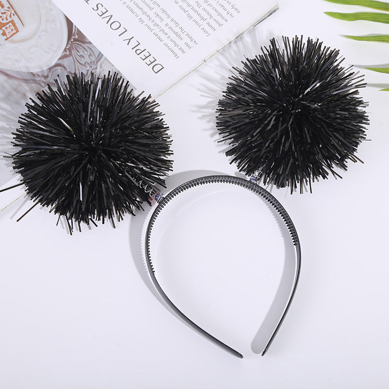 Venda al por mayor del partido de la bola de pelo del laser de la seda brillante colorida