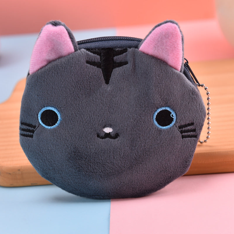 Venta al por mayor Mini monedero de peluche de gatito de dibujos animados