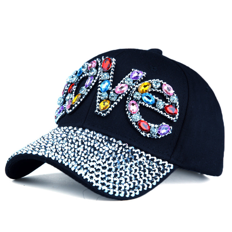 Wholesale Acrylic Diamond Letter LOVE Baseball Cap