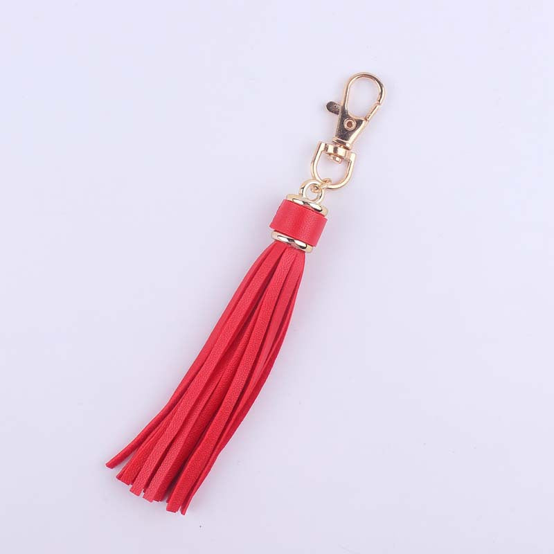 Wholesale Leather Tassel Accessory Keychain