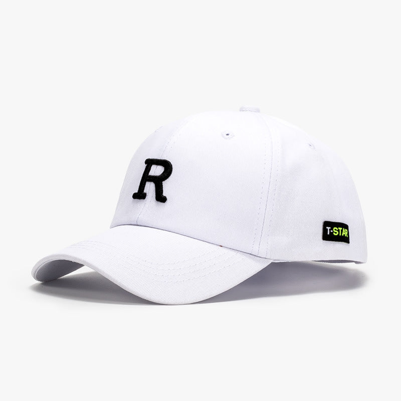 Wholesale R Logo Letter Embroidery Cotton Peaked Cap