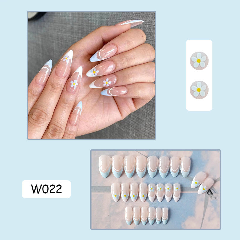 Wholesale Plastic Blue Flower Wearing Manicure