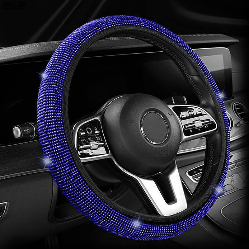 Wholesale Velvet Diamond Studded Car Steering Wheel Cover