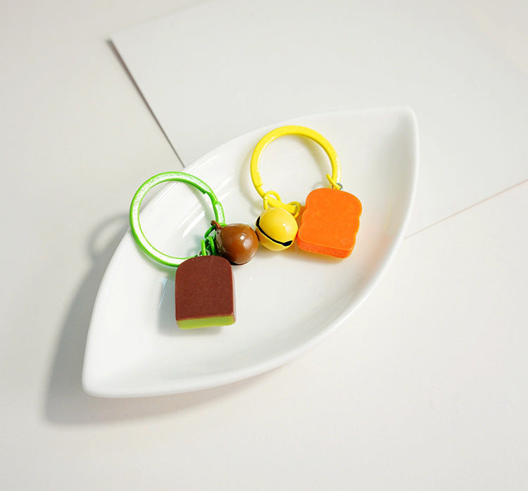 Wholesale Metal Bread Toast Keychain