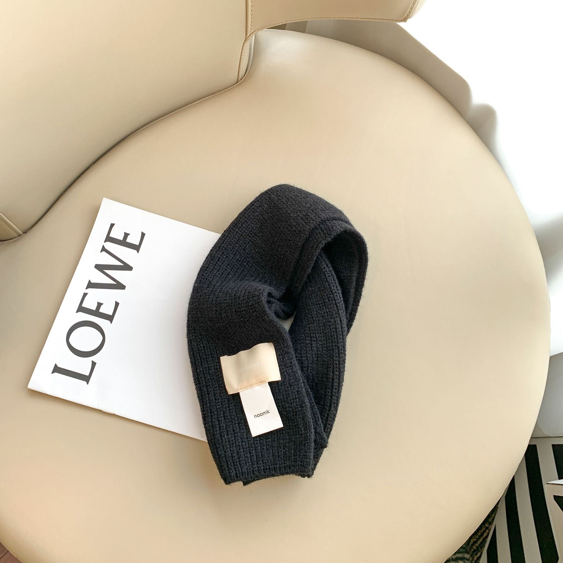 Wholesale Kids Australian Wool Solid Color Simple Double-sided Wool Scarf