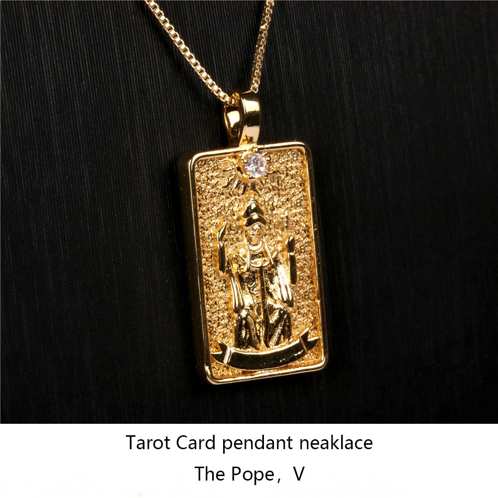 Wholesale Solomon Tarot Pendant Copper Necklace Set