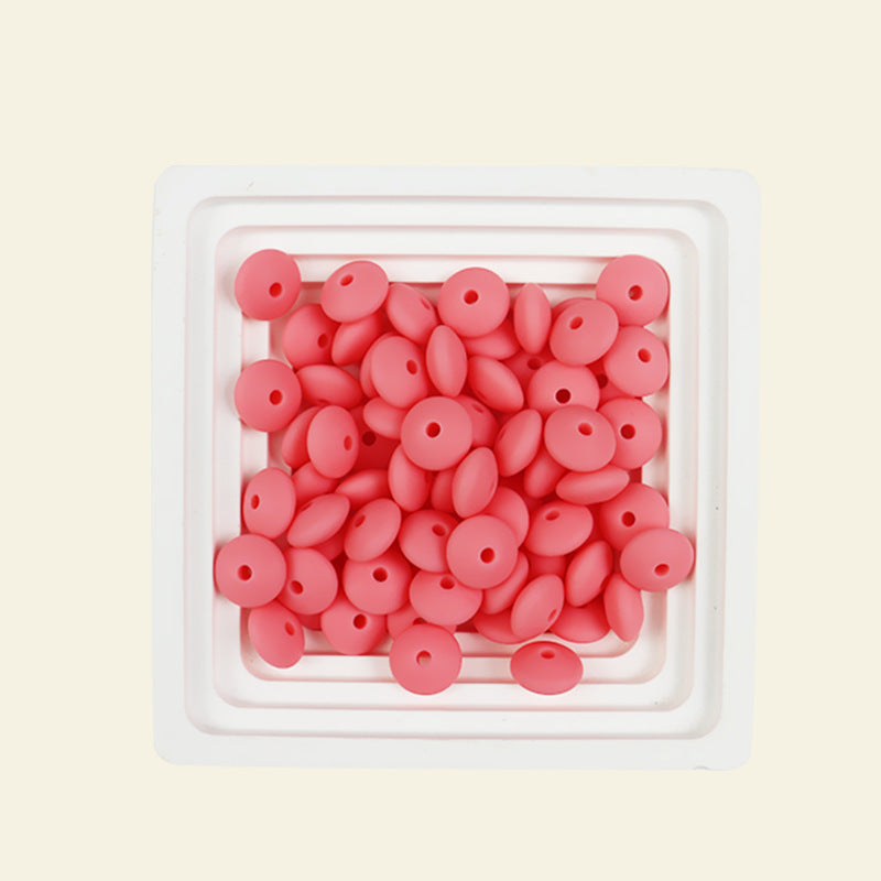 Wholesale Silicone Abacus Beads 12mm Silicone Flat Beads DIY Craft