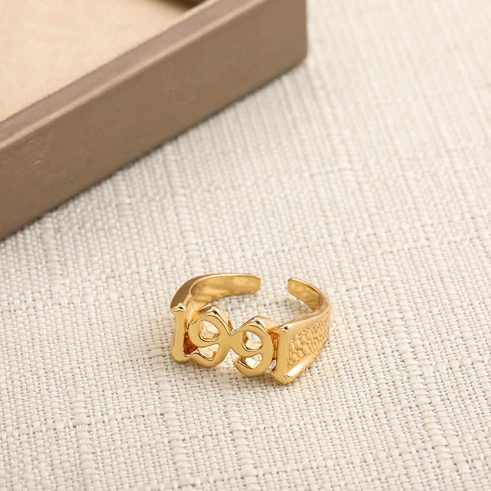 Wholesale Digital Year Alloy Rings