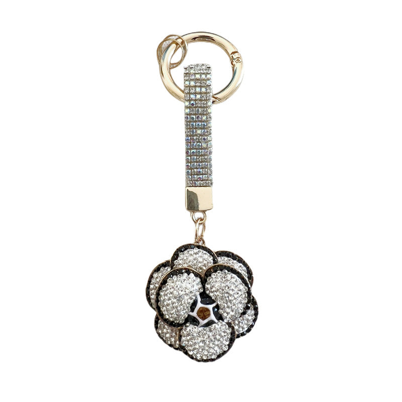 Wholesale Diamond Studded Flower Zinc Alloy Key Chain