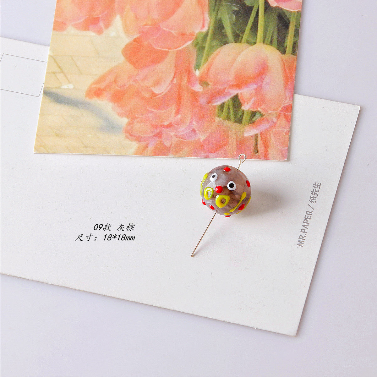 Wholesale 18*18MM Transparent Smudged Acrylic String Beads