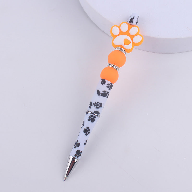 Wholesale Handmade Bead Pen Cartoon Dog Paw Silicone Ballpoint Pen