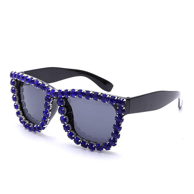 Wholesale Box Integrated Handmade Diamond Inlaid PC Sunglasses