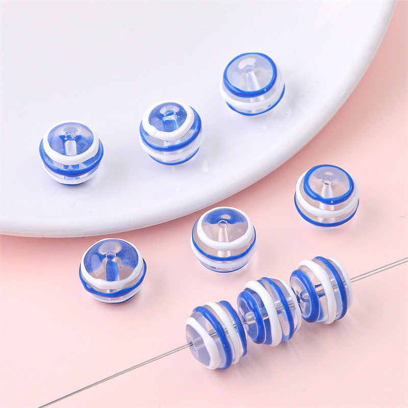 2pcs al por mayor/paquete de 12 mm de cuentas de flores de vidrio Apertura 1 mm