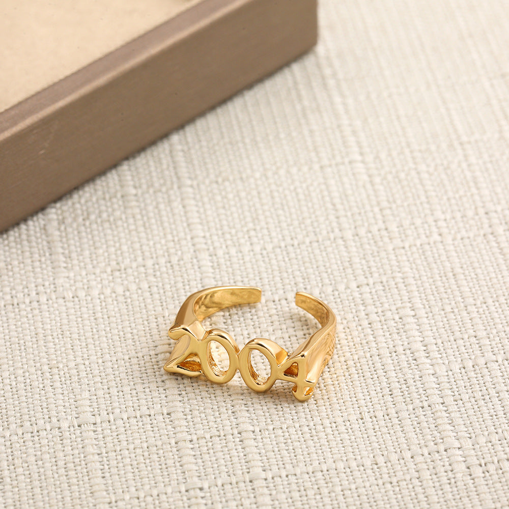 Wholesale Digital Year Alloy Rings