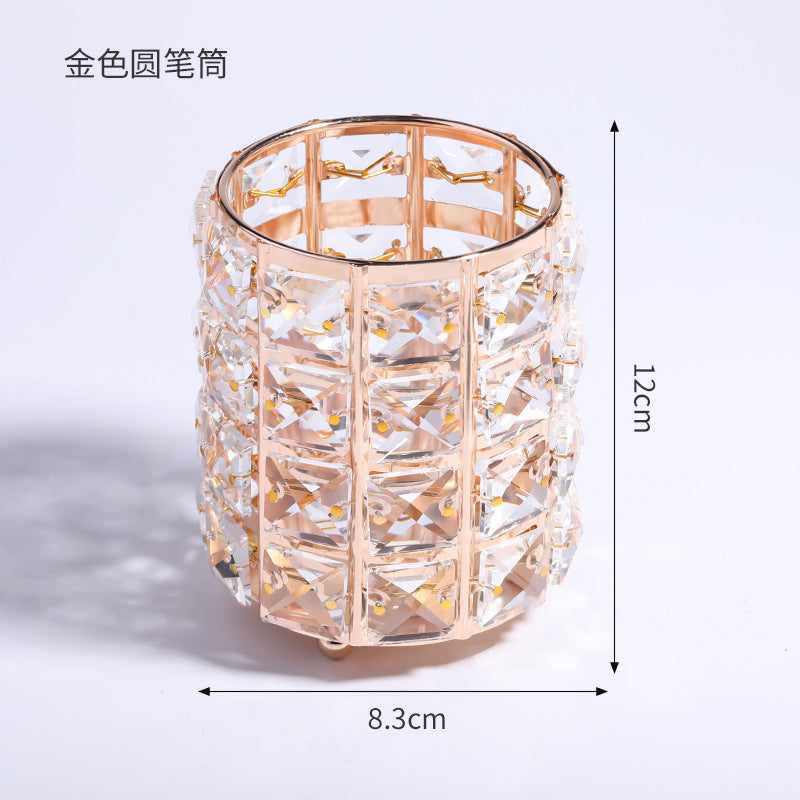 Titular de la pluma de cristal de almacenamiento de uñas de metal al por mayor