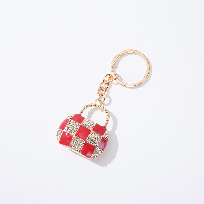 Wholesale Alloy Diamond Bag Keychain