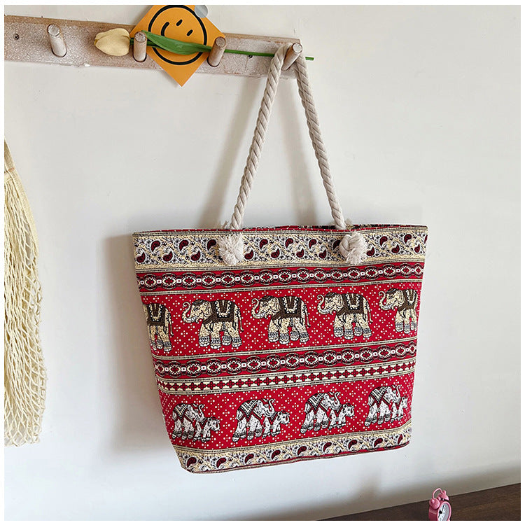 Bolsa de mano de gran capacidad de lienzo al por mayor lienzo