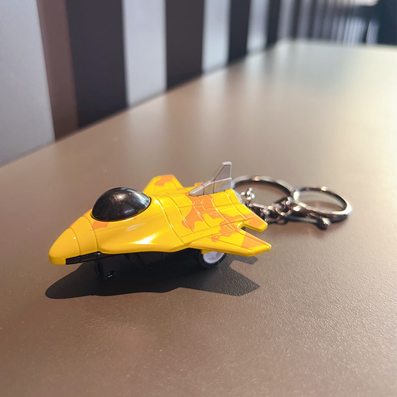 Wholesale Zinc Alloy Pull Back Small Airplane Toy Key Chain