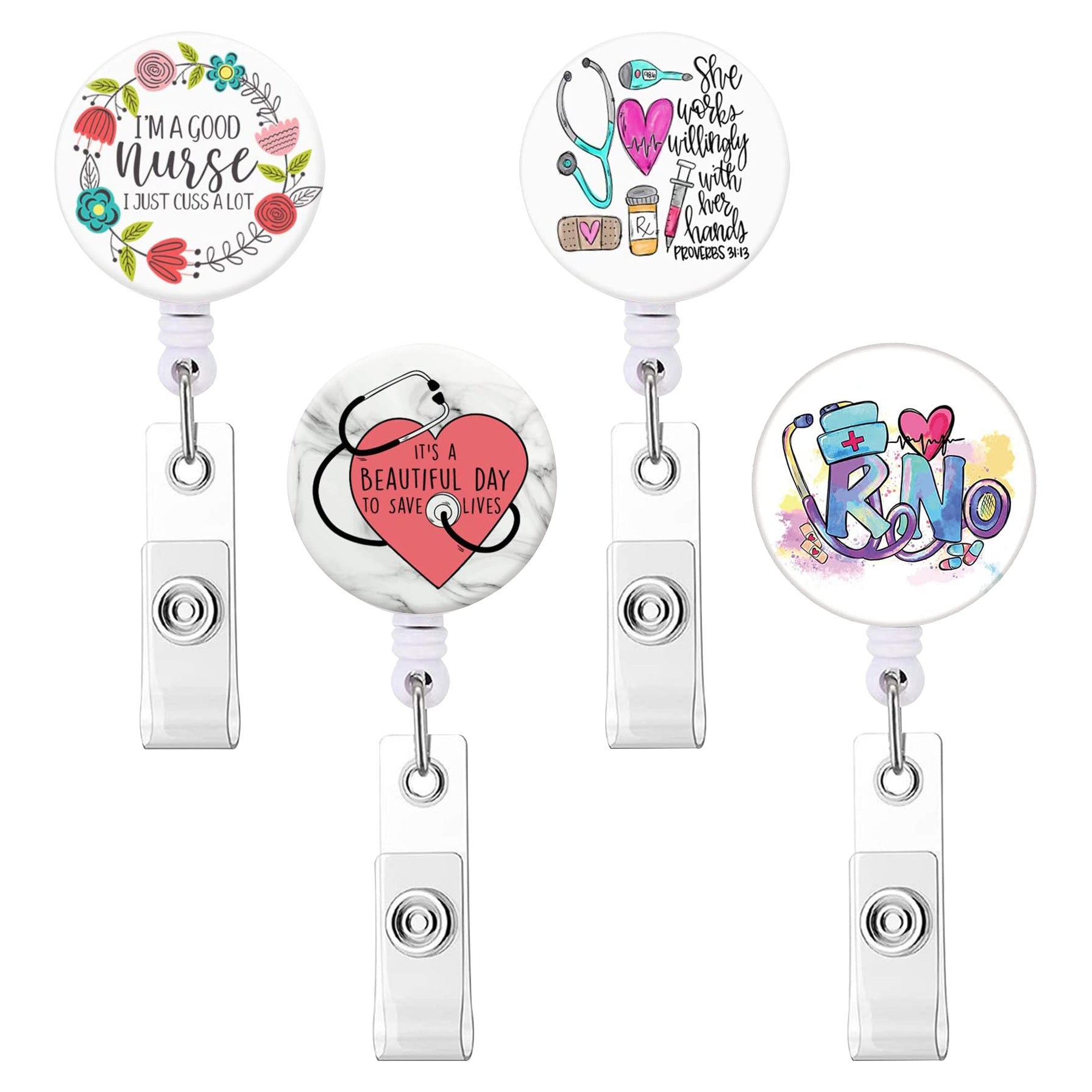 Wholesale Badge Reels ABS Doctor Nurse Retractable Keychain