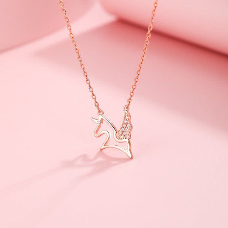 Wholesale Unicorn Diamond Alloy Necklaces