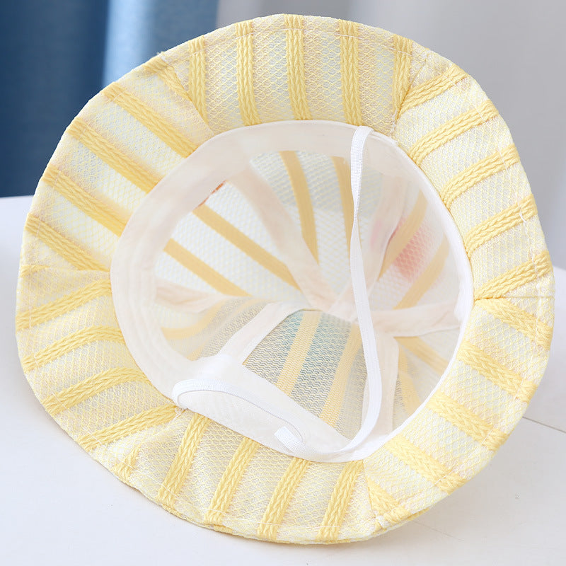 Wholesale Summer Cotton Baby Thin Breathable Mesh Sunshade Fisherman Hat