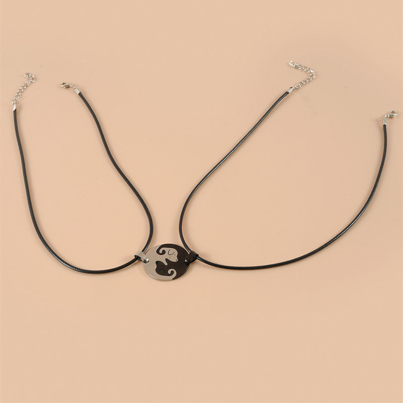 Conjunto De Collares De Correa De Pareja De Acero Inoxidable Al Por Mayor