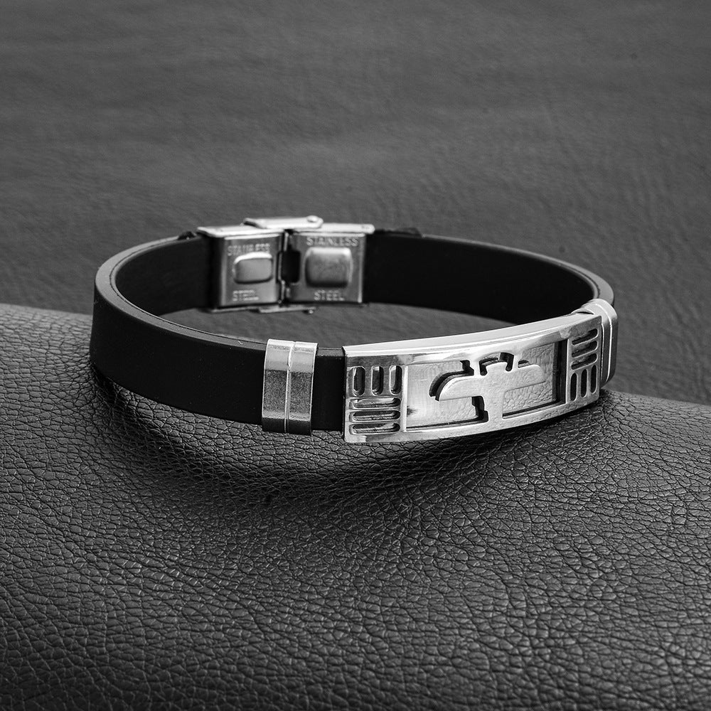 Wholesale Hollow Out Men's Bracelet Stainless Steel